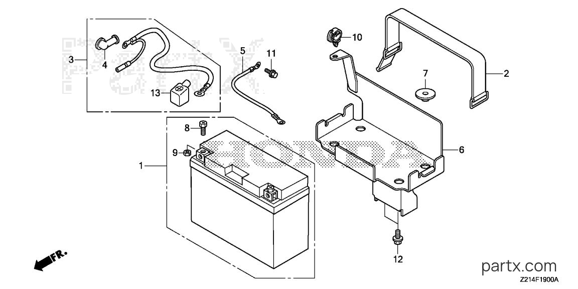 Honda EM6500SXK2 AT - BATTERY