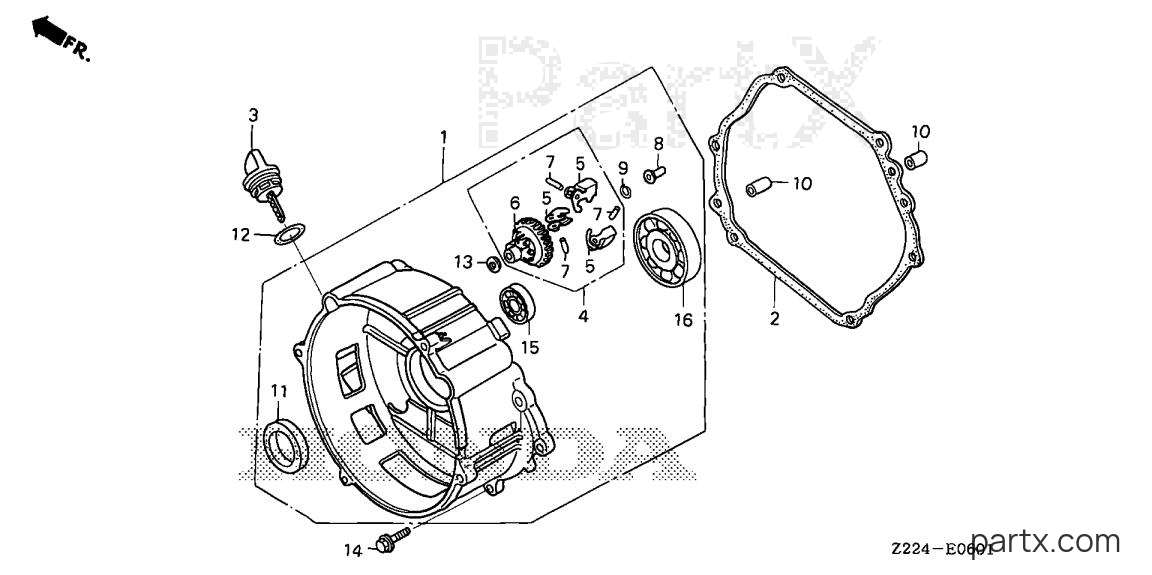 Honda EB5000XK2 AN - CRANKCASE COVER (2)