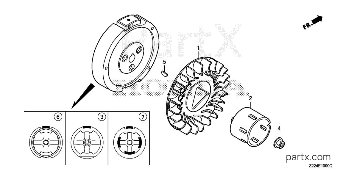 Honda EB5000XK2 ANH - FLYWHEEL