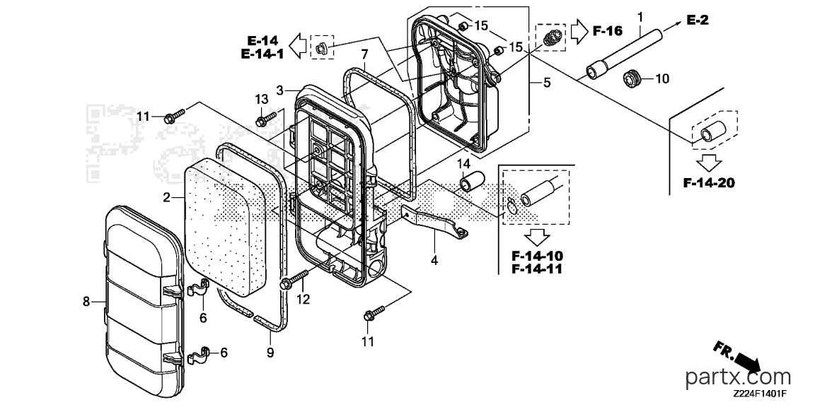 Honda EB6500X A - AIR CLEANER (2)