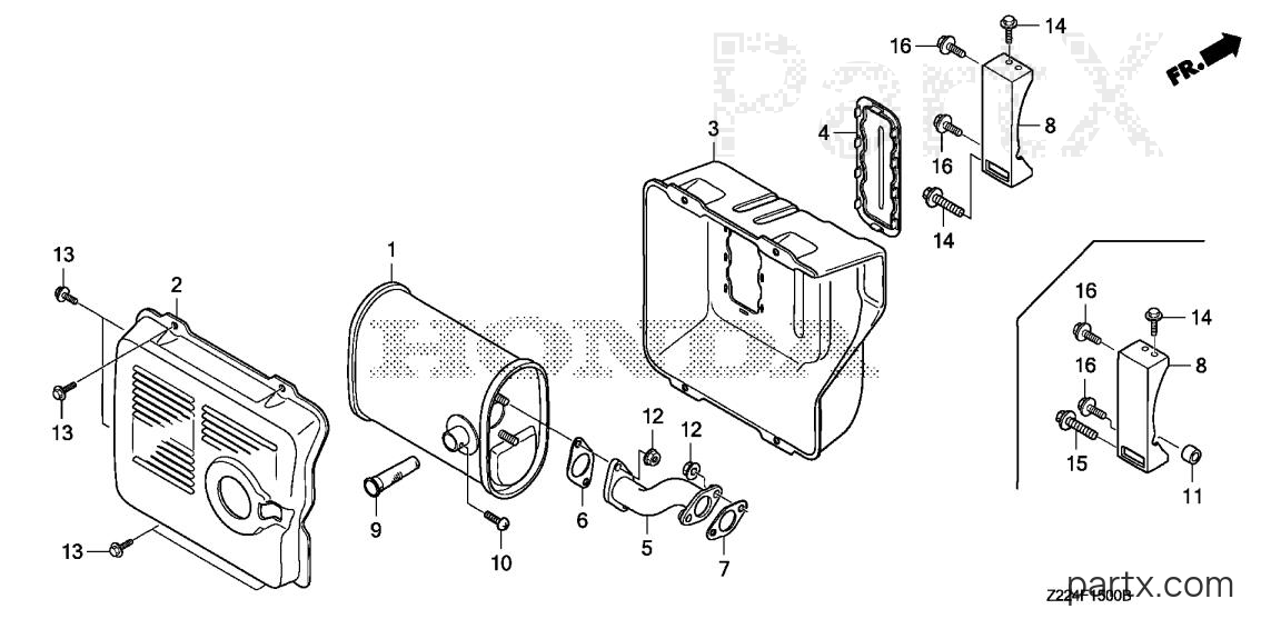 Honda EB5000XK2 ACH - MUFFLER (1)