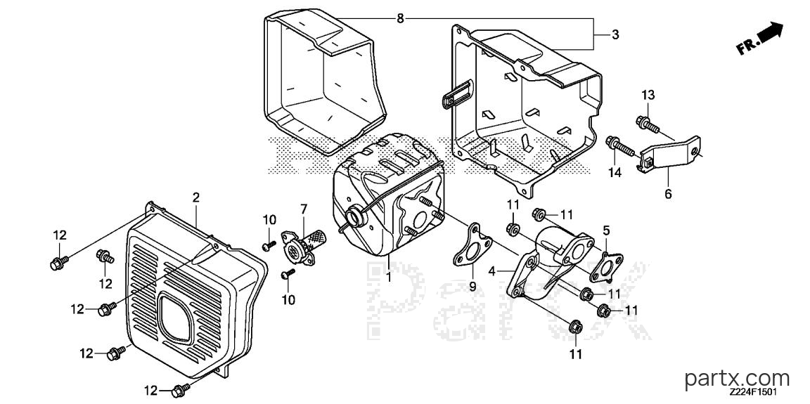 Honda EB5000XK3 AT1 - MUFFLER (2)