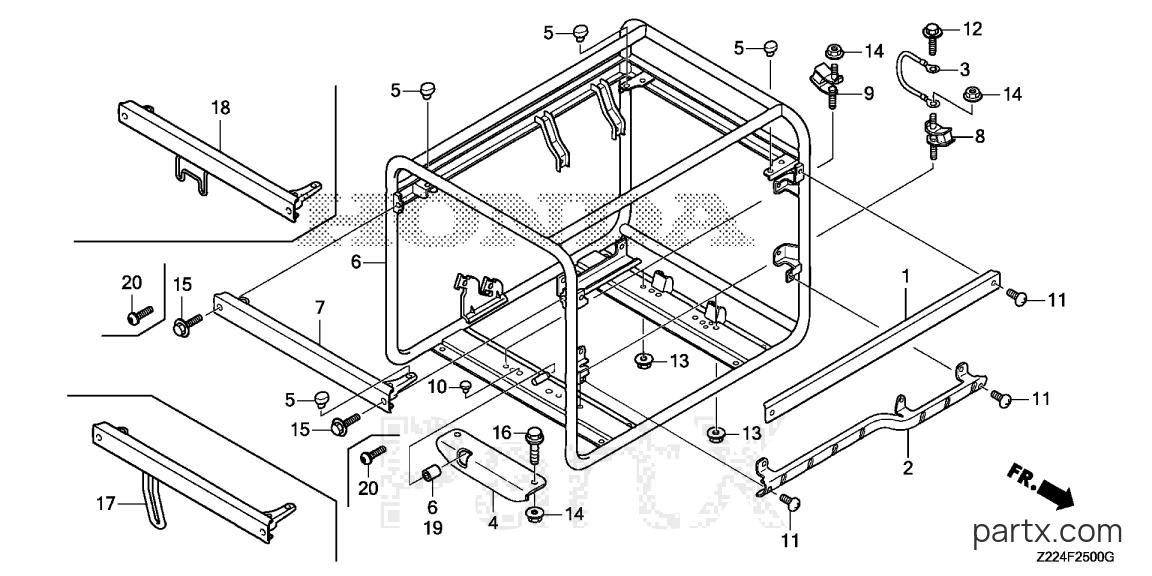 Honda EB6500X ACH - FRAME