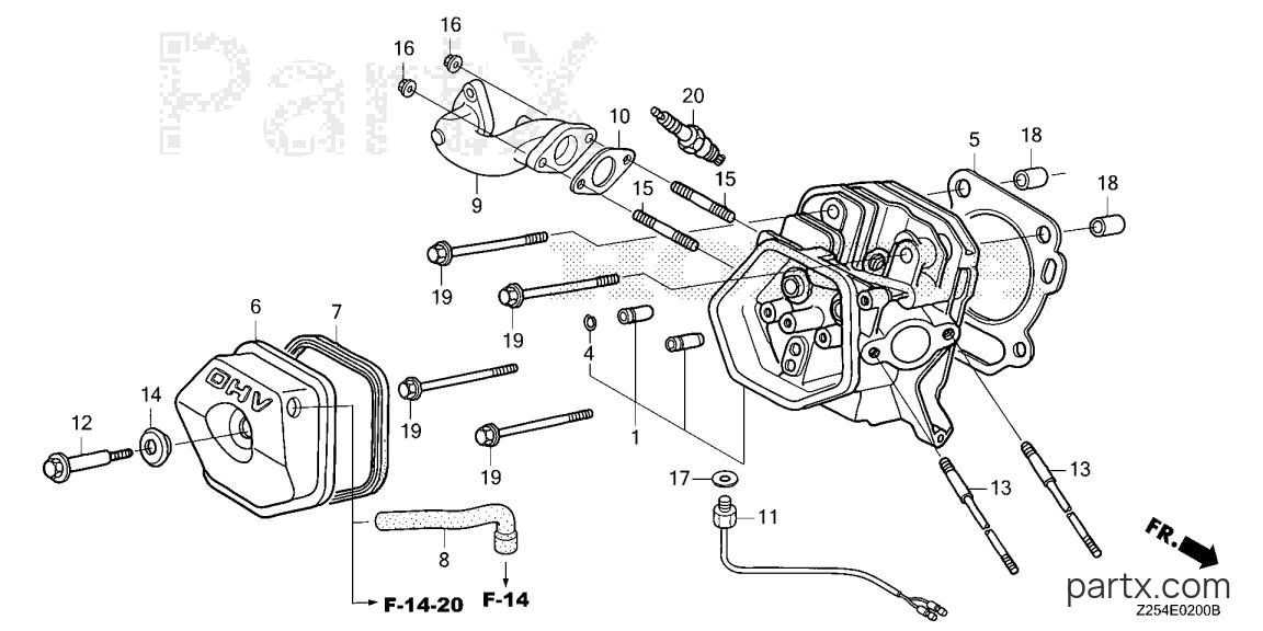 Honda EU6500IS AN - CYLINDER HEAD