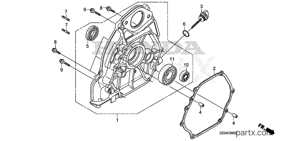 Honda EU6500IS A - CRANKCASE COVER