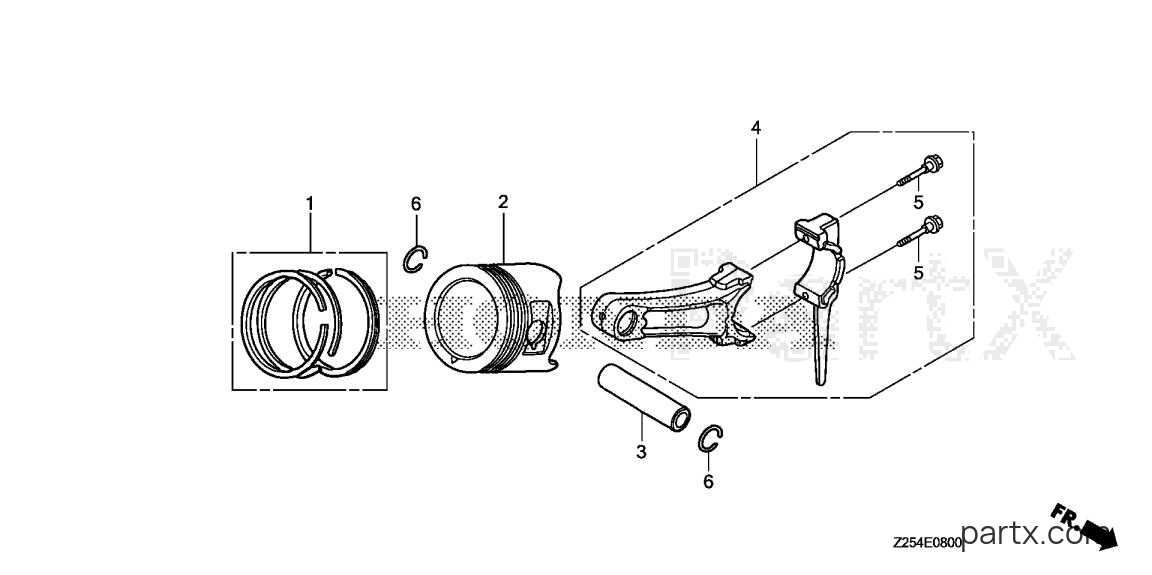 Honda EU6500IS AC - PISTON - CONNECTING ROD