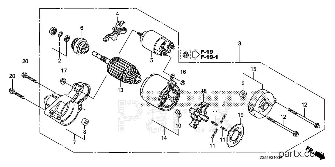 Honda EU6500IS A - STARTER MOTOR