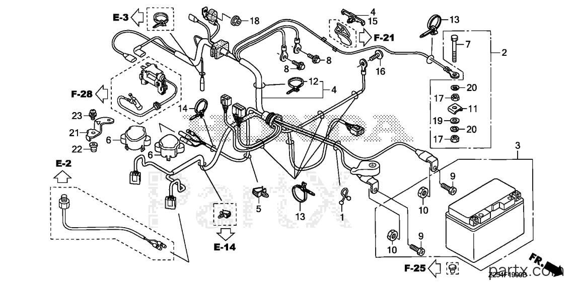 Honda EU6500IS A - ENGINE WIRE HARNESS (1)