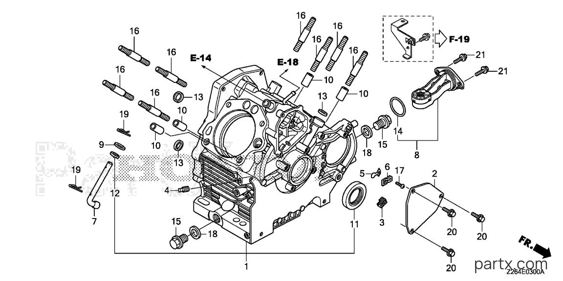 Honda EB10000 AH - CRANKCASE