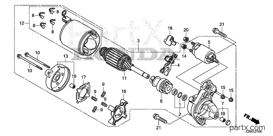 Honda EB10000 AH - STARTER MOTOR