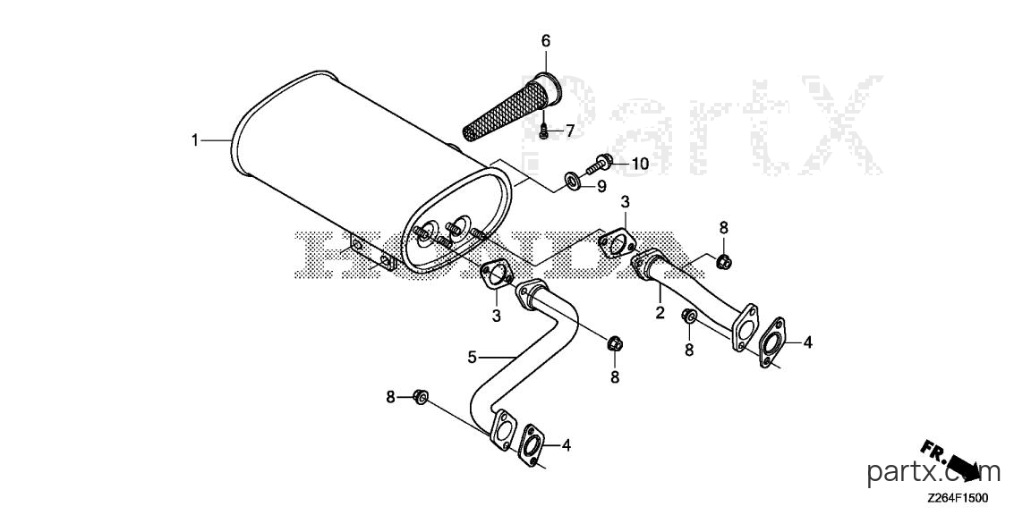 Honda EB10000 AN - MUFFLER