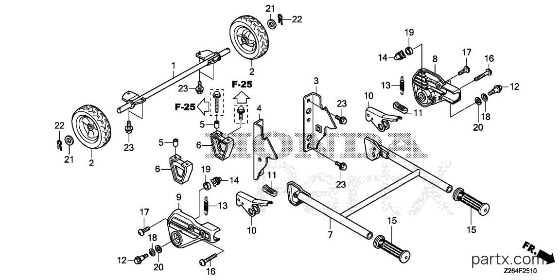 Honda EB10000 AN - HANDLE - WHEEL
