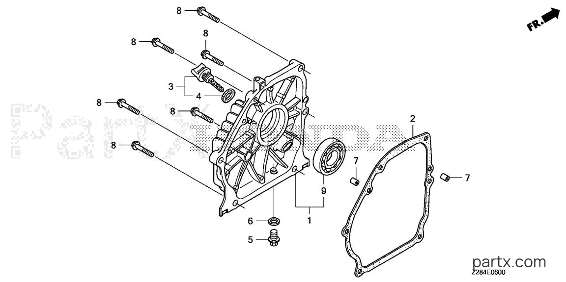 Honda EU3000I AN - CRANKCASE COVER