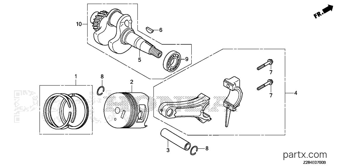 Honda EU3000I AC - PISTON - CRANKSHAFT