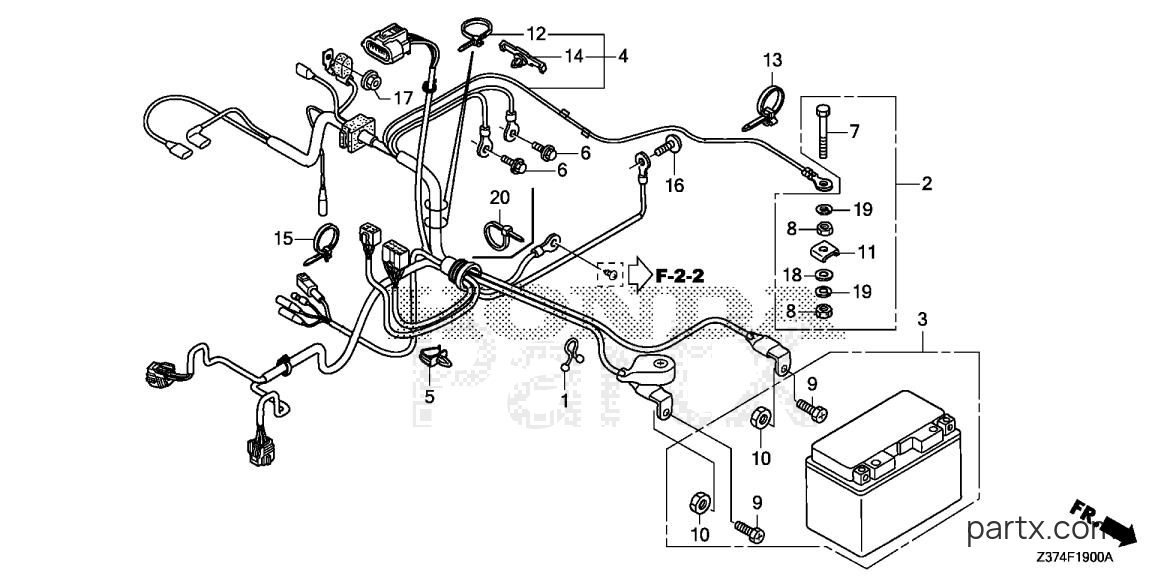 Honda EU7000ISN AN1 - ENGINE WIRE HARNESS