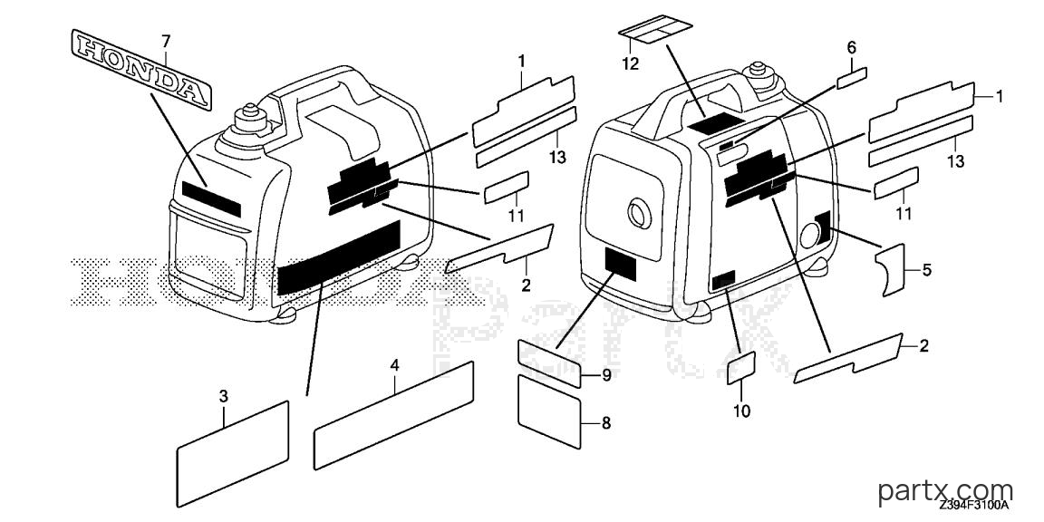 Honda EU2000IT1 A1 - LABEL