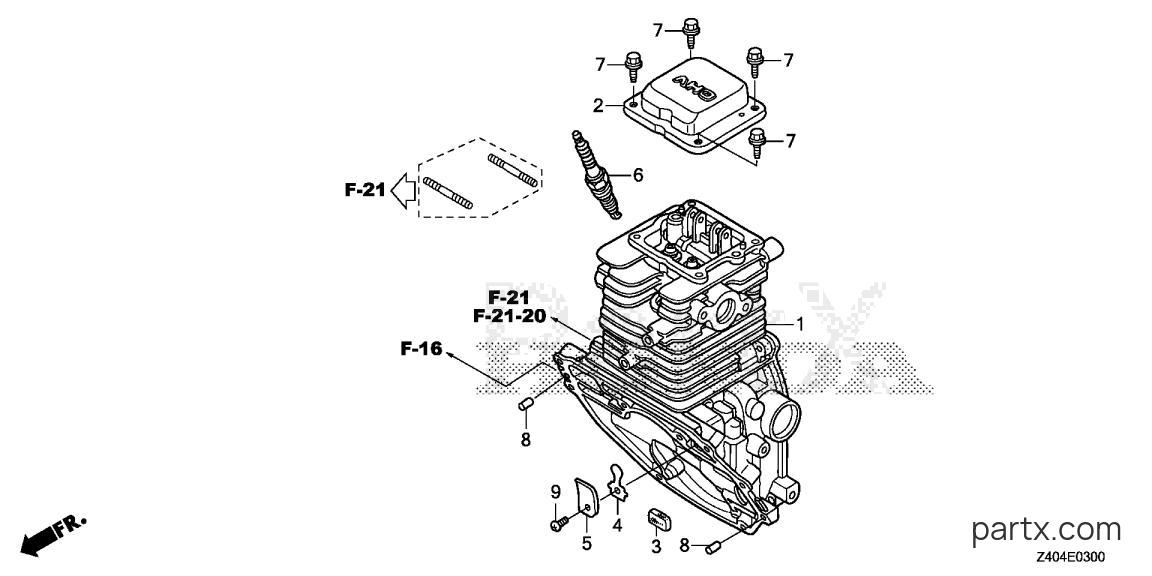 Honda EU1000IT1 AN - CYLINDER
