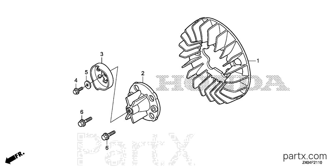 Honda EU1000IT1 AG - COOLING FAN