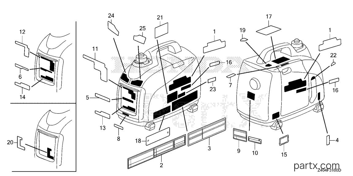 Honda EU1000IT1 AN - LABEL