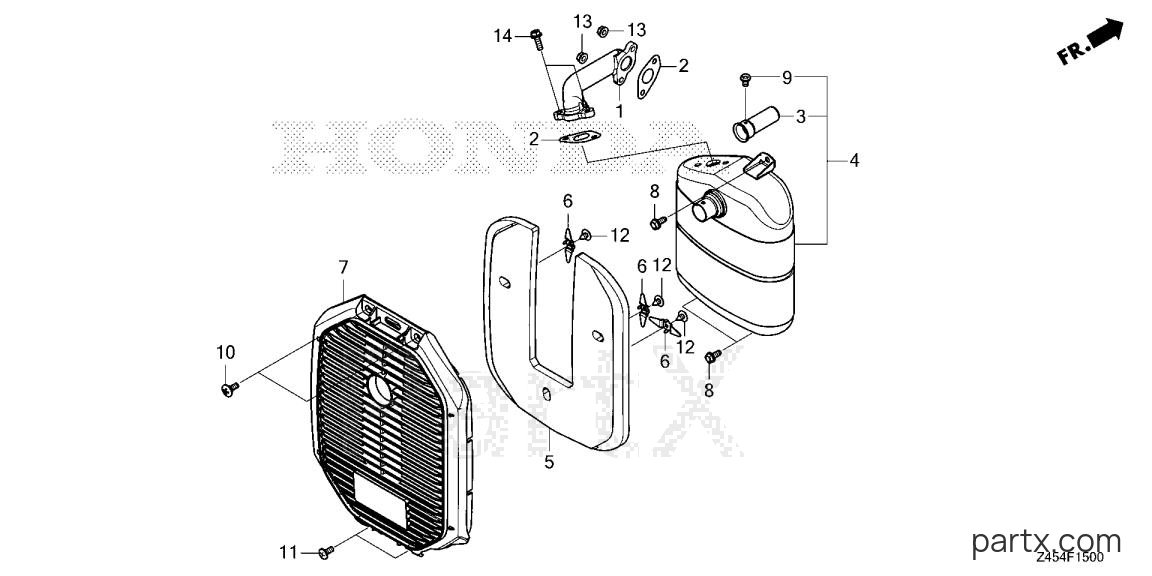 Honda EU3200I AC3 - MUFFLER