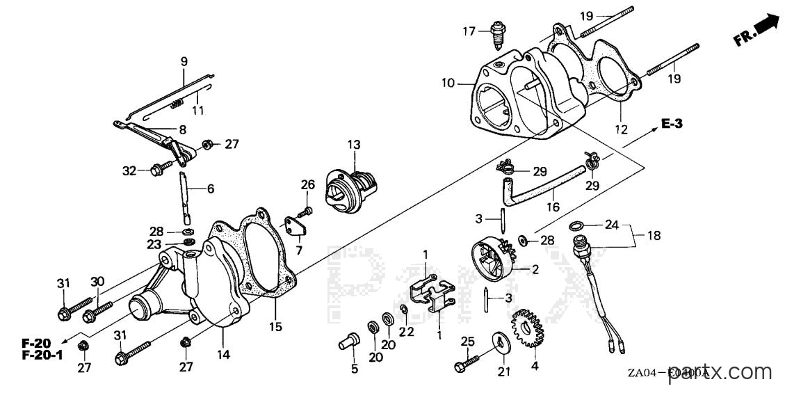 Honda EL5000 A - THERMOSTAT CASE (1)