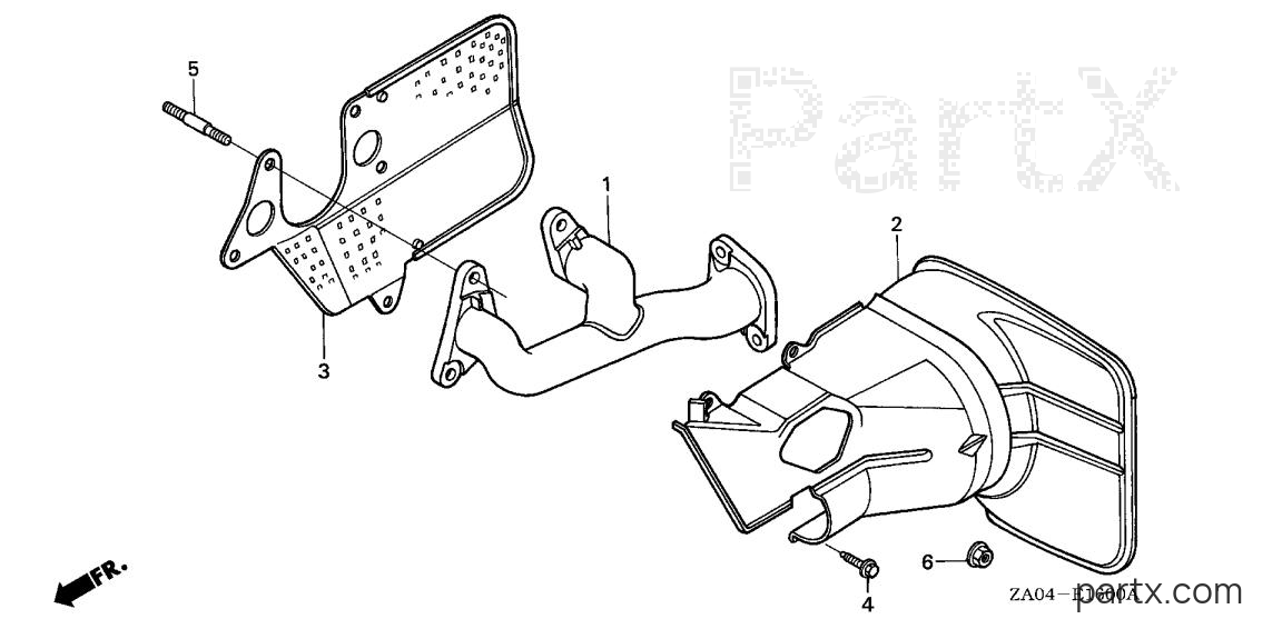 Honda EL5000 A - EXHAUST MANIFOLD