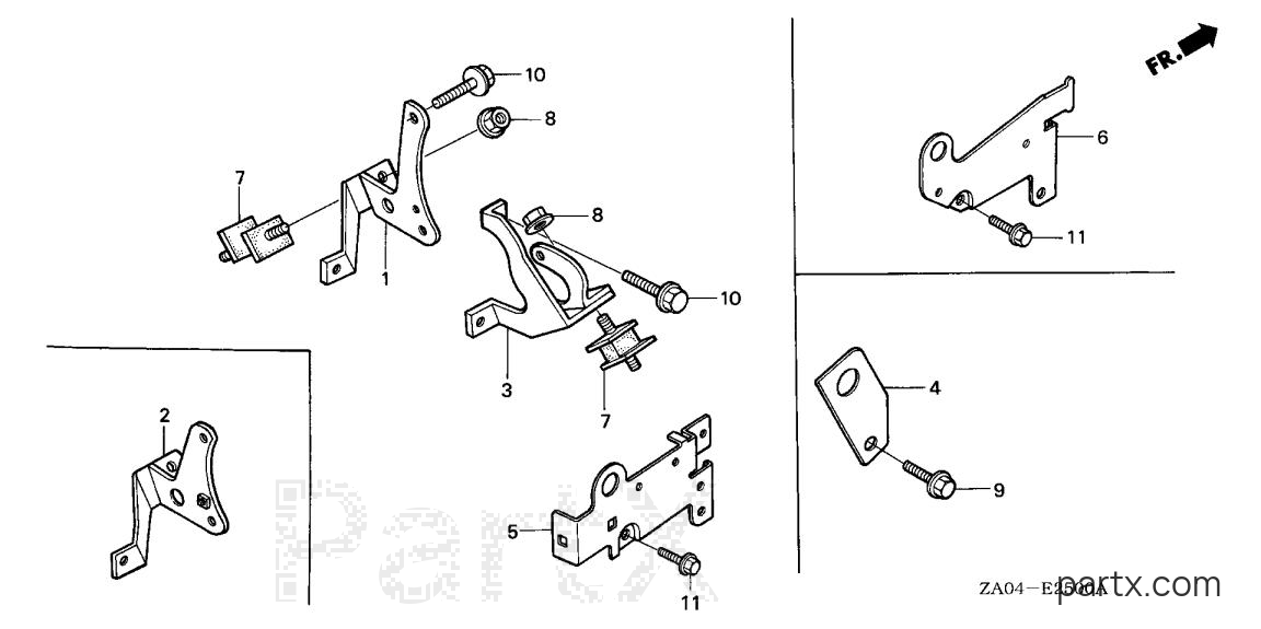 Honda EX5500K2 A/B - ENGINE MOUNT