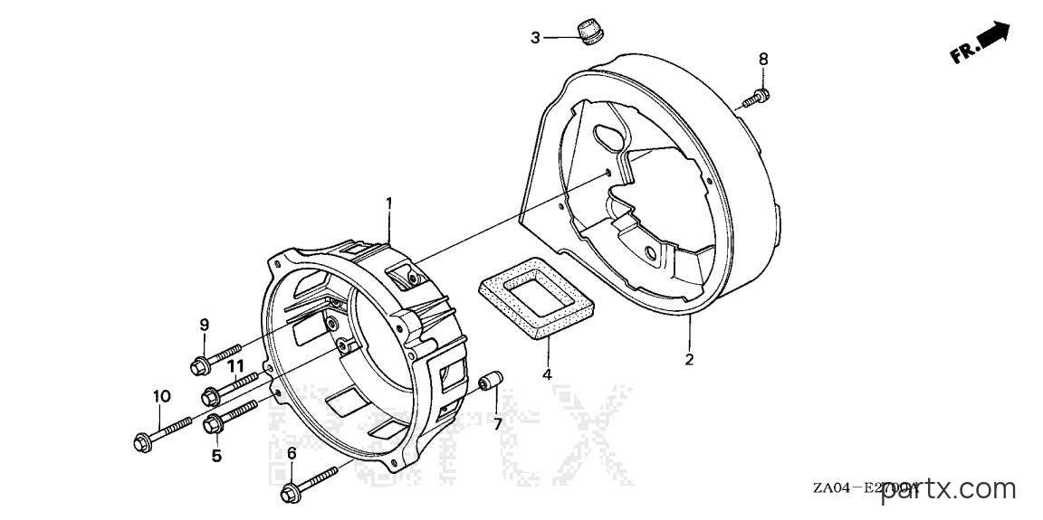 Honda EX5500K1 A/B - FRONT HOUSING