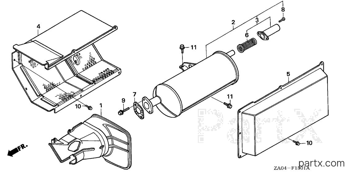 Honda EX5500 A - MUFFLER (2)