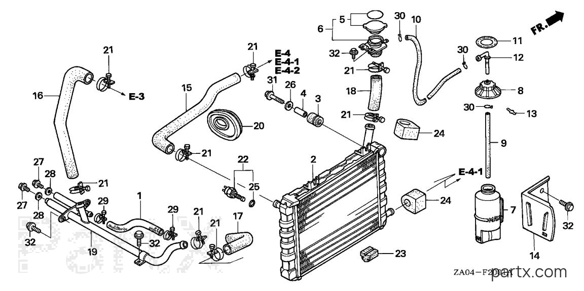 Honda EX5500K2 A/C - RADIATOR (2)