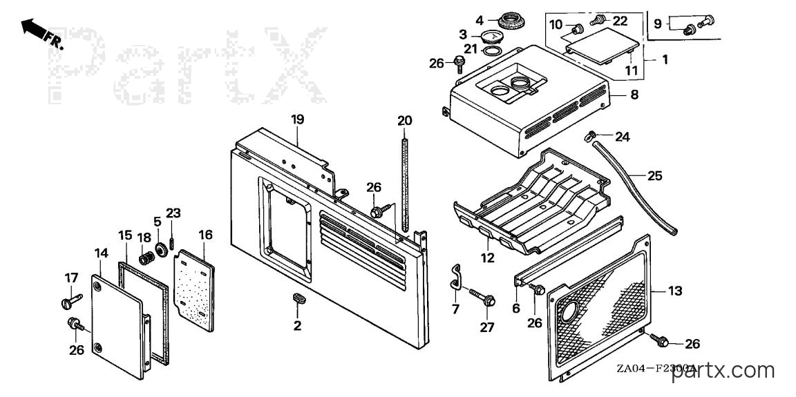 Honda EX5500 A - SIDE COVER