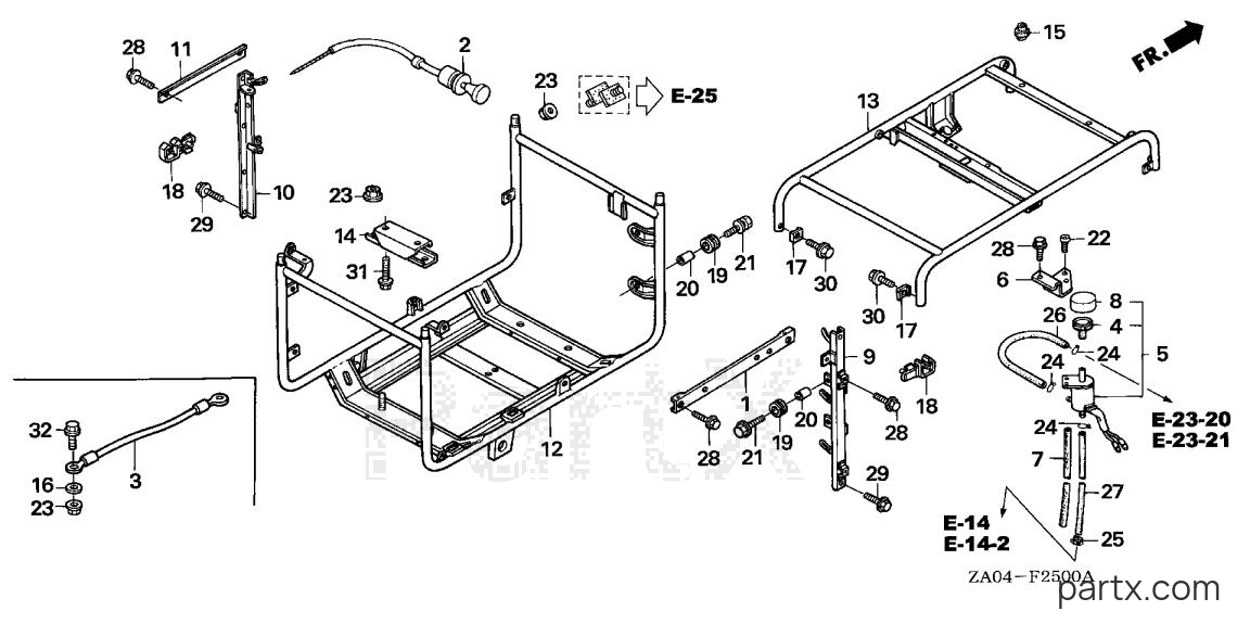 Honda EL5000 A - FRAME PIPE (1)