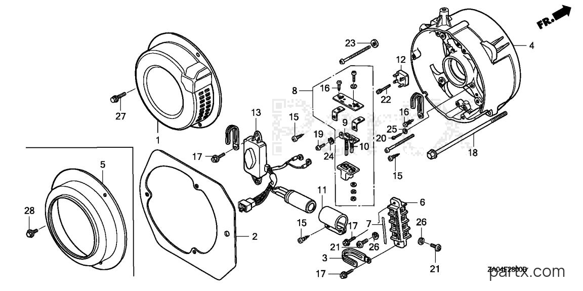 Honda EX5500 A - REAR HOUSING (1)