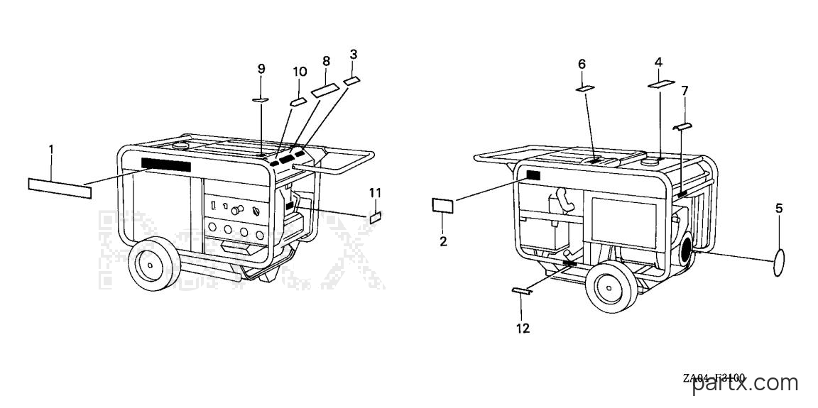 Honda ES6500 A - LABELS (1)