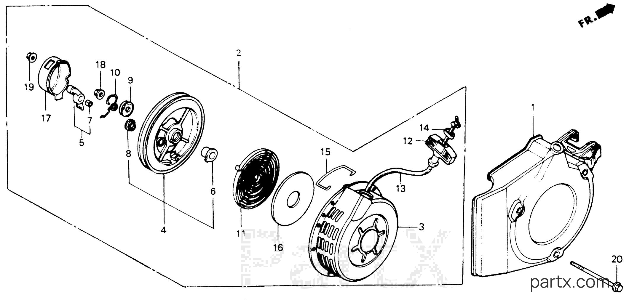 Honda EM4000 A - RECOIL STARTER