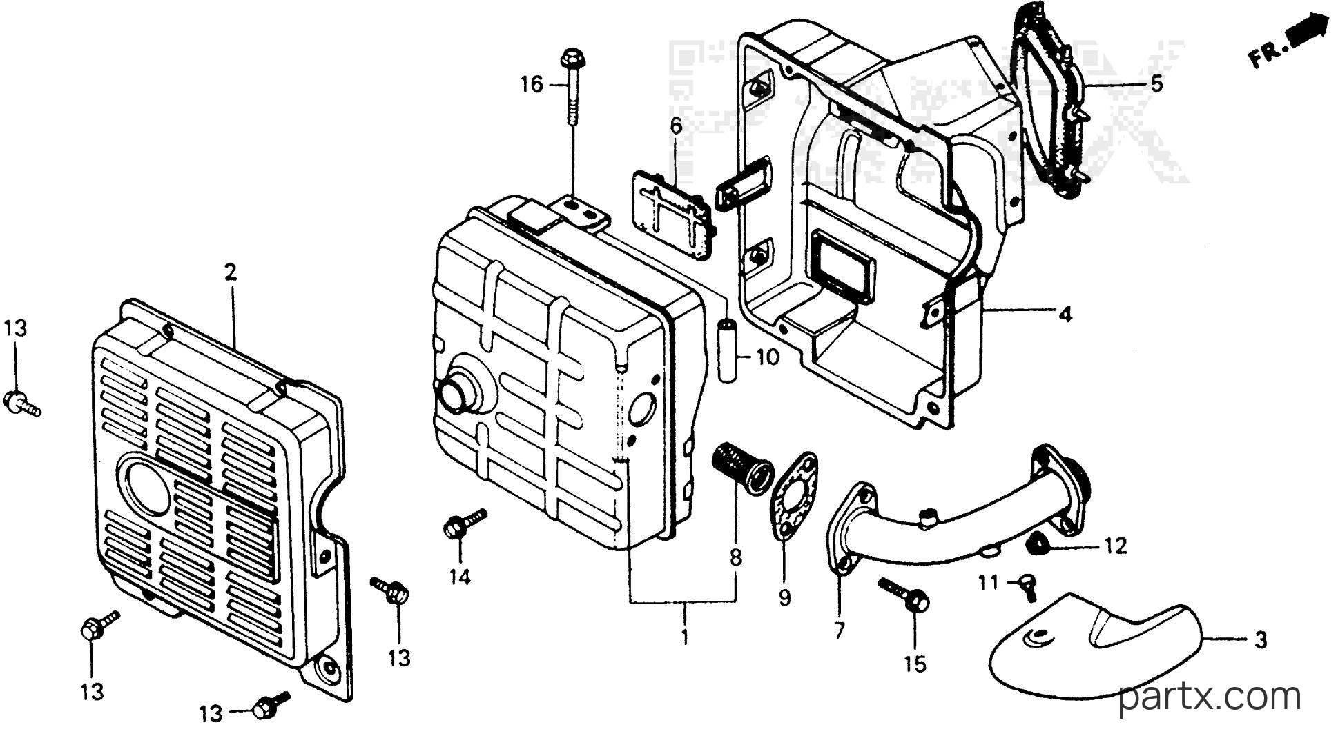 Honda EM4000 A - MUFFLER