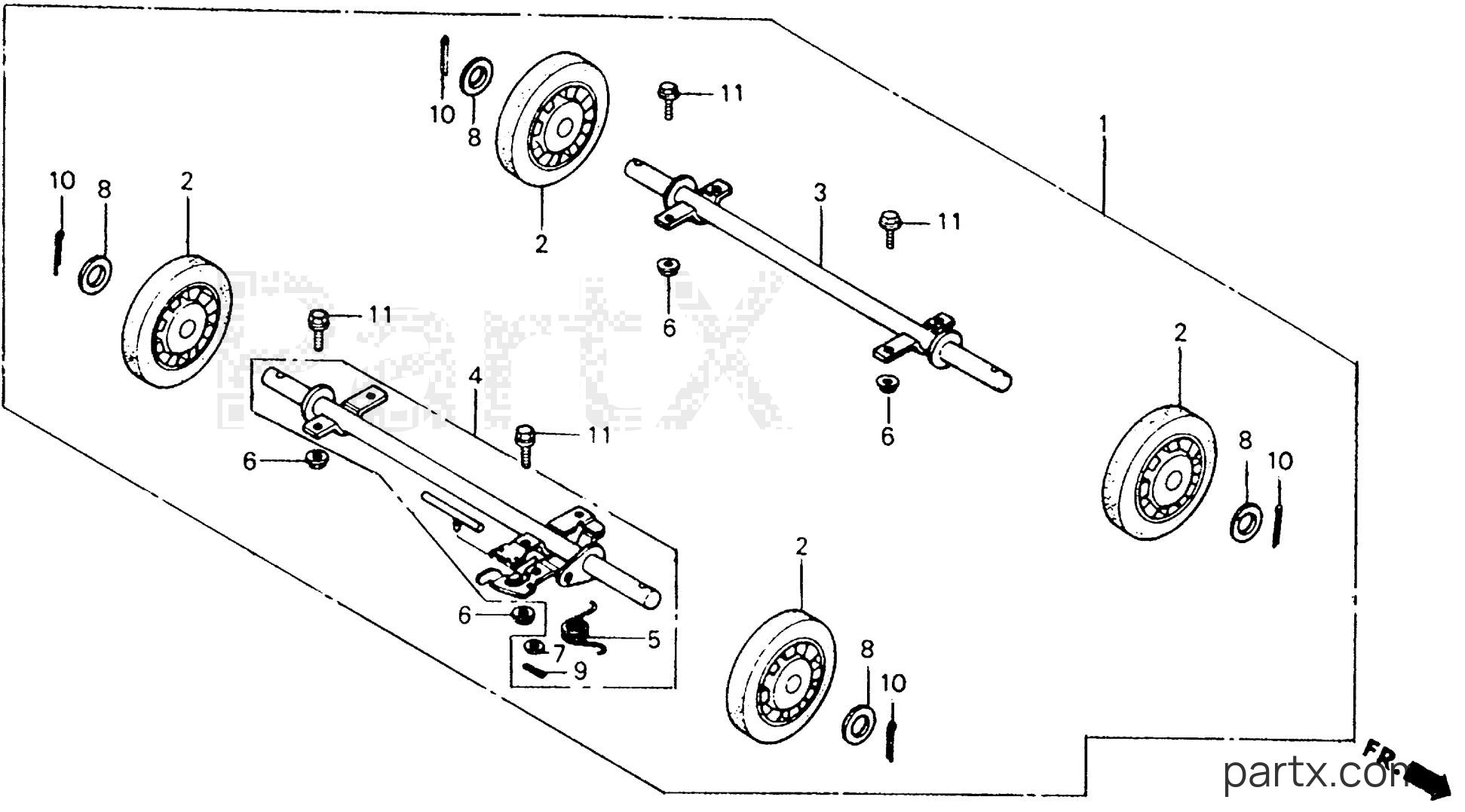 Honda EB4000 A - WHEEL (4-WHEELS)