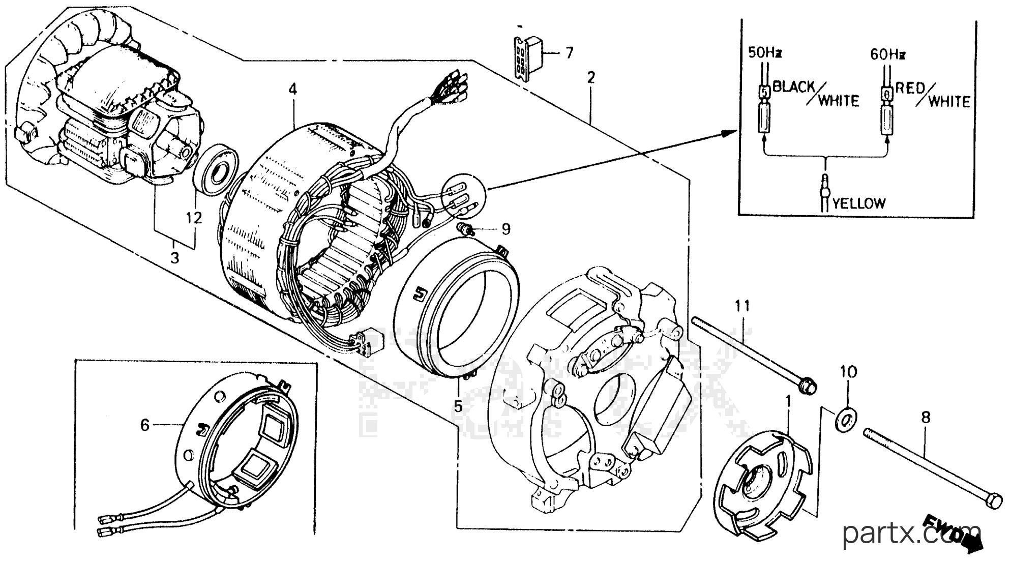 Honda EM500 A - ALTERNATOR