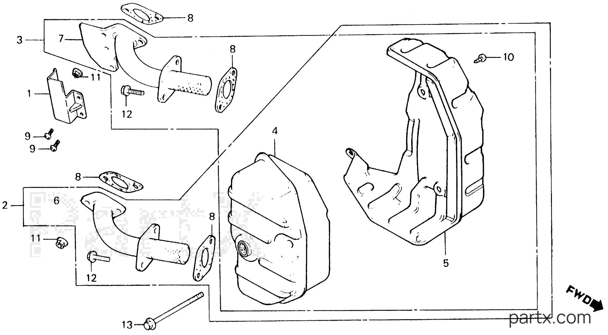 Honda EM600 A - MUFFLER