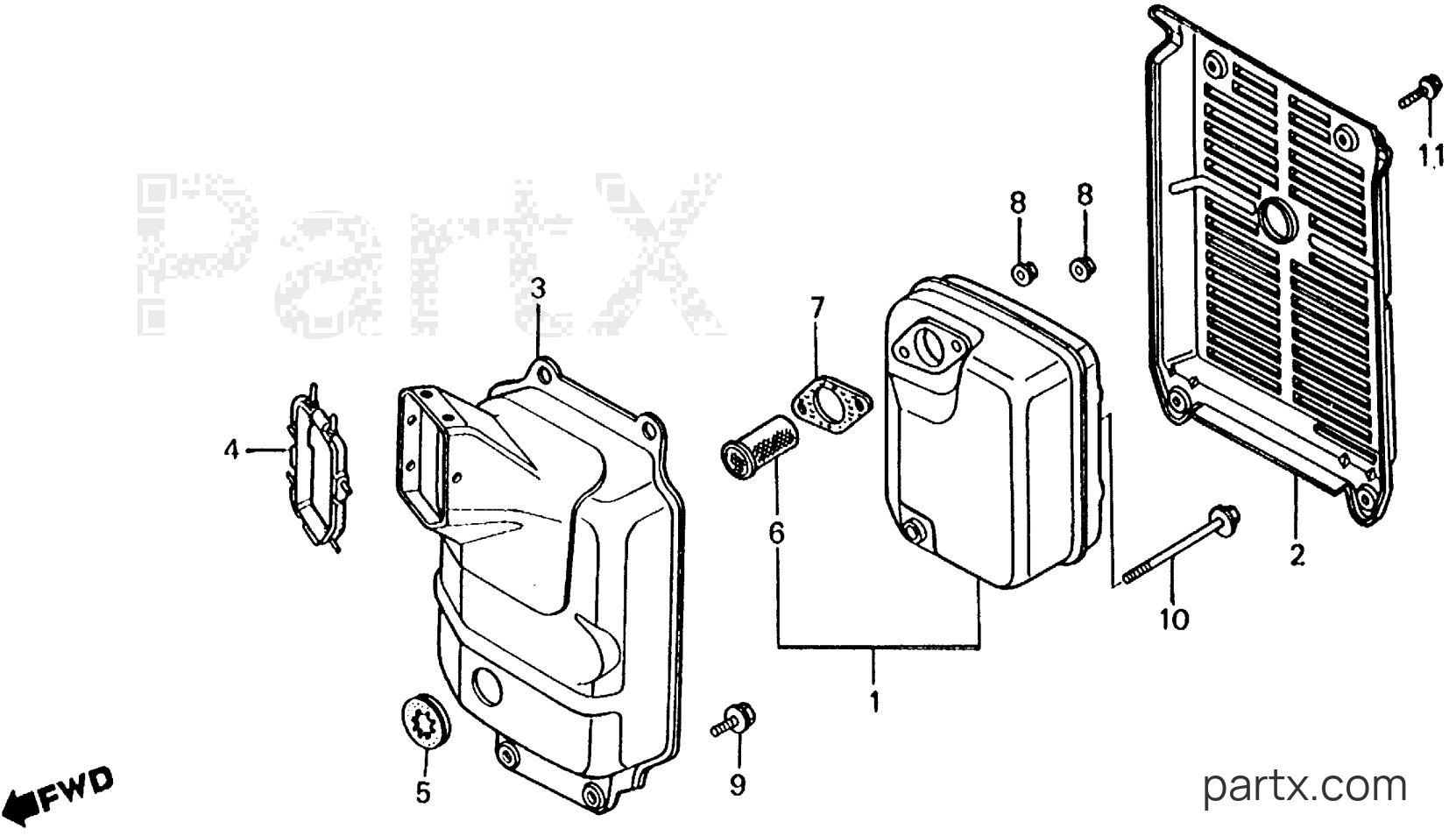 Honda EX800 A - MUFFLER