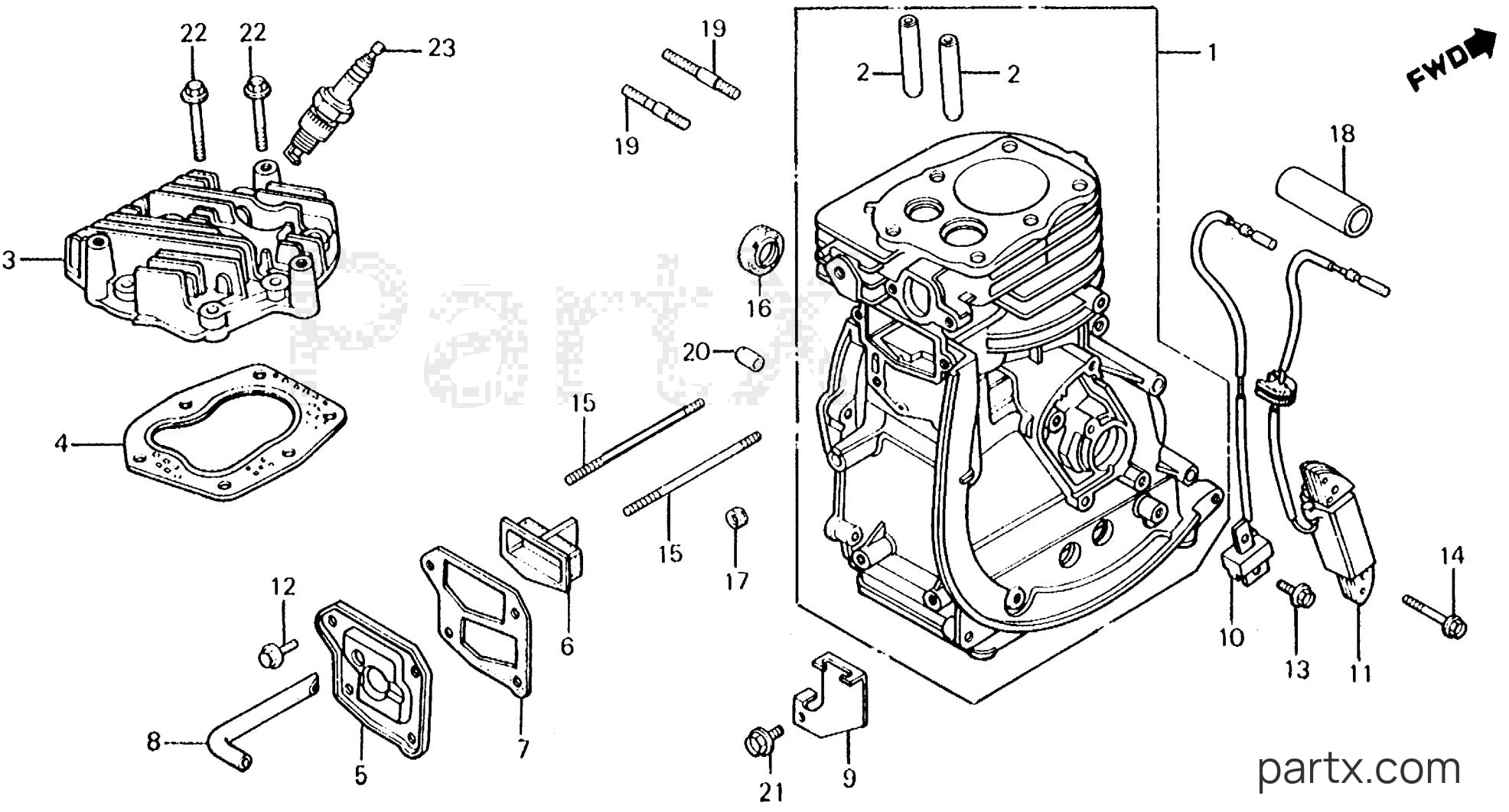 Honda EX800 A - CYLINDER