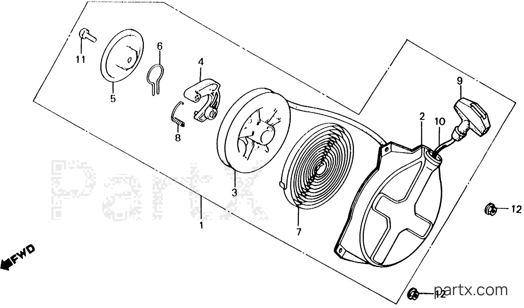 Honda EX800 A - RECOIL STARTER