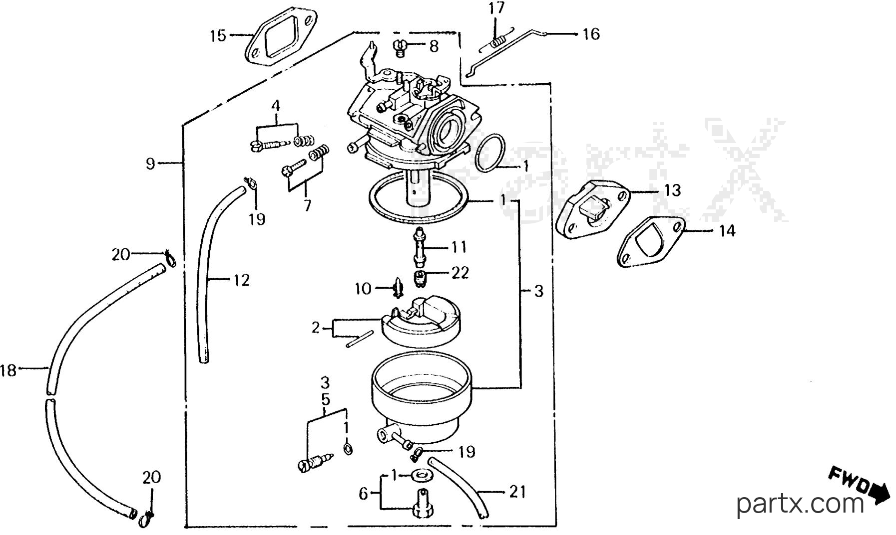Honda EX800 A - CARBURETOR