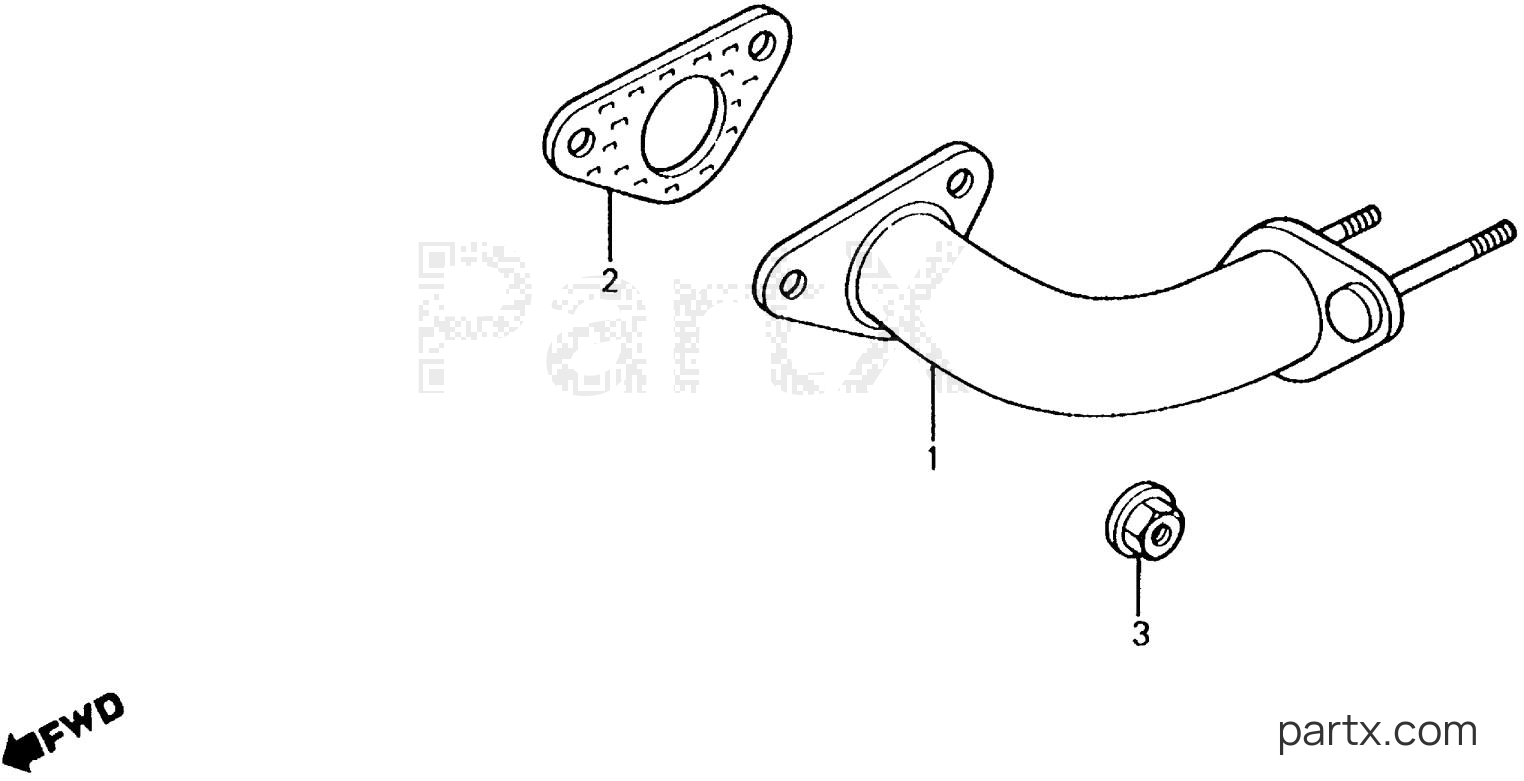 Honda EX800 A - EXHAUST PIPE