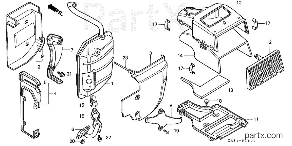 Honda EX650 A - EX650 MUFFLER