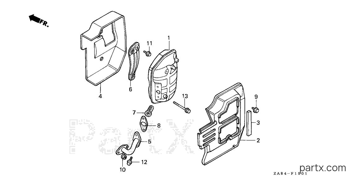 Honda EM650 A - EM650 MUFFLER