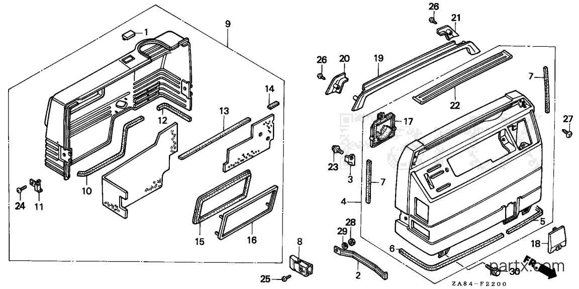 Honda EX650 A - EX650 FRONT COVER
