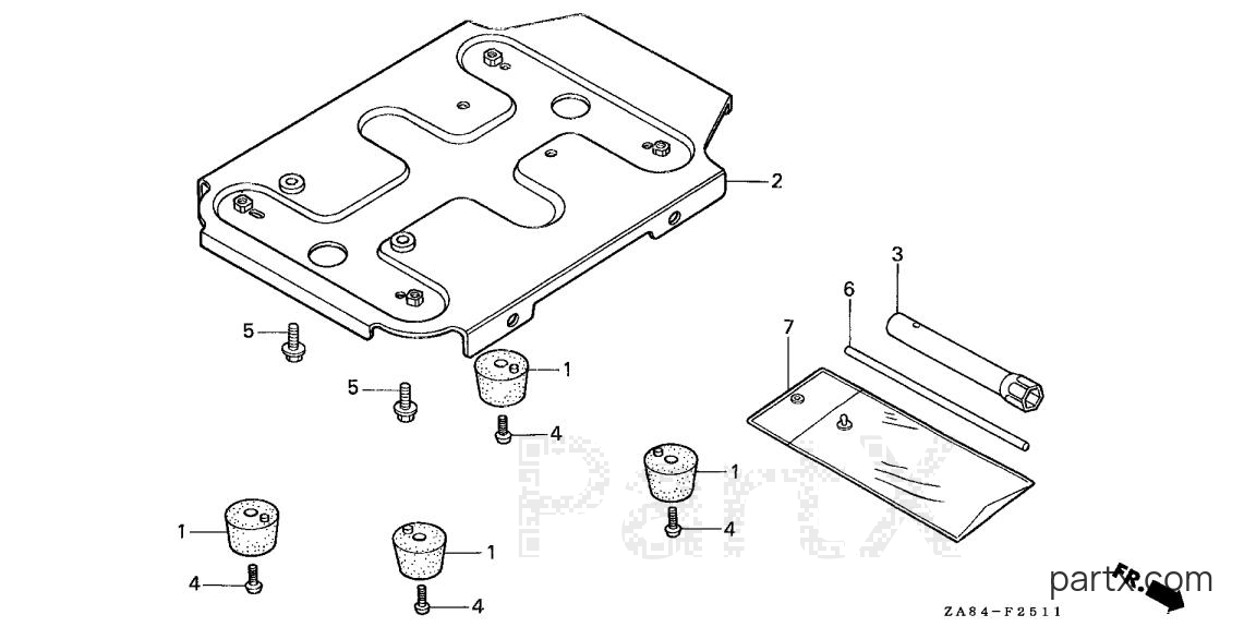 Honda EG650 A2 - EG650 BASE PLATE - TOOLS