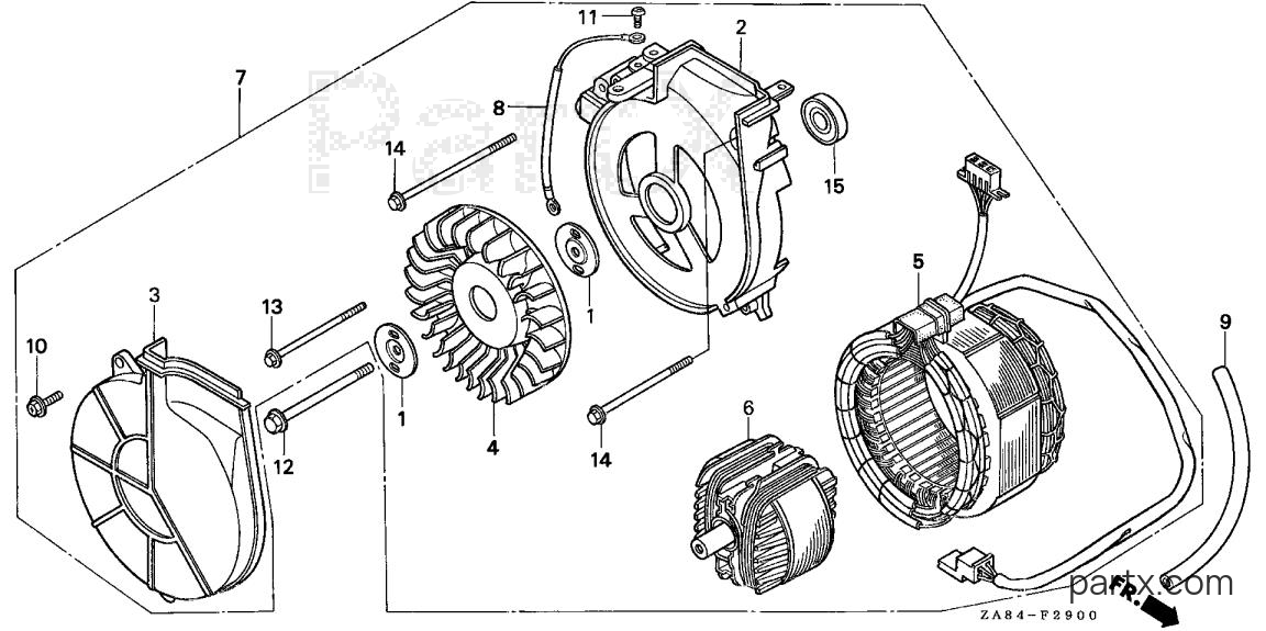 Honda EX650 A - EX650 ROTOR - STATOR