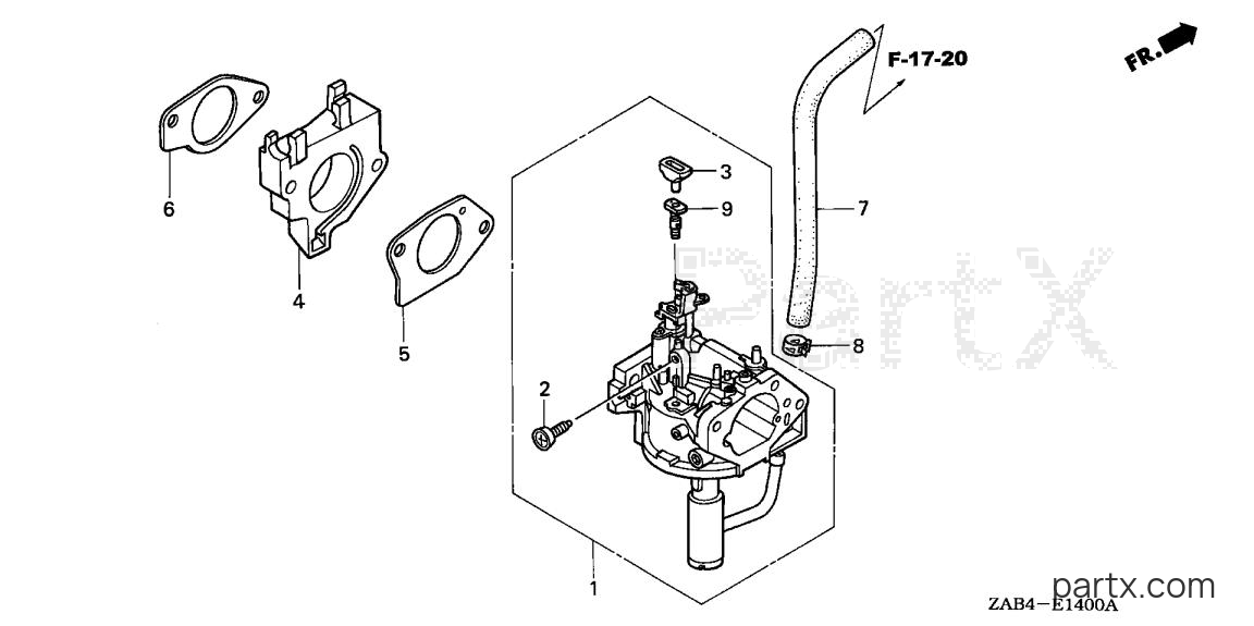 Honda EM6000GP A - CARBURETOR